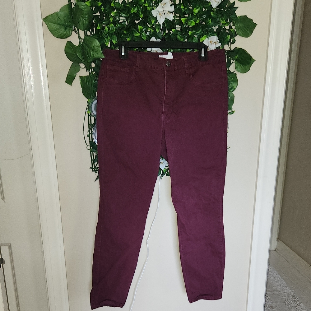 NBW LOFT Red Straight Leg Jeans Versatile Style